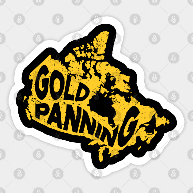 Gold Rush Panner Mining Gold Digger Gold Panning Sticker by IngeniousMerch